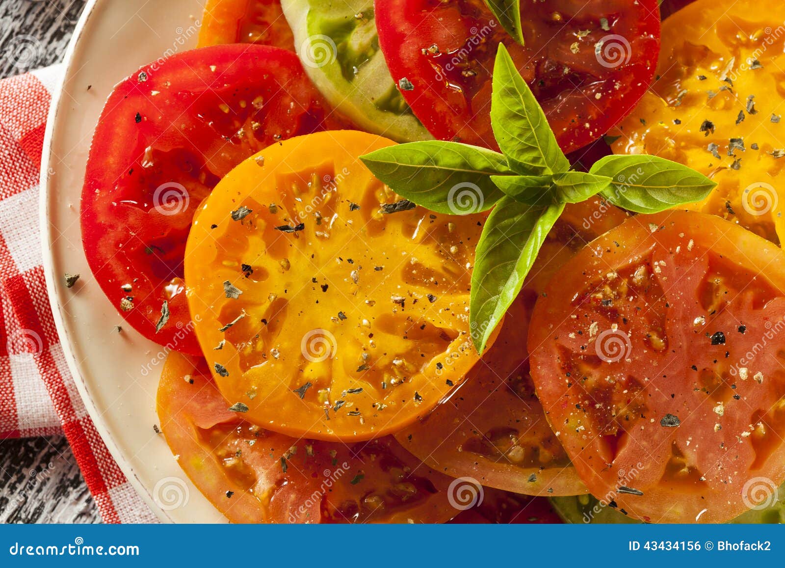 Healthy Heirloom Tomato Salad Stock Photo Image of ingredient