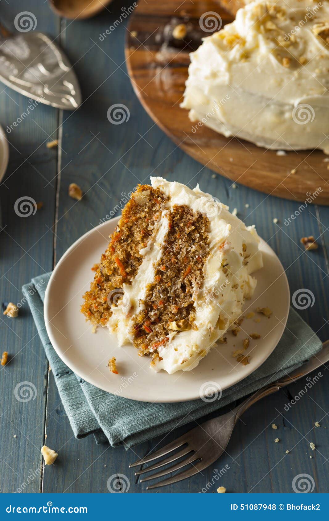 Healthy Homemade Carrot Cake Stock Photo Image of brown, icing 51087948