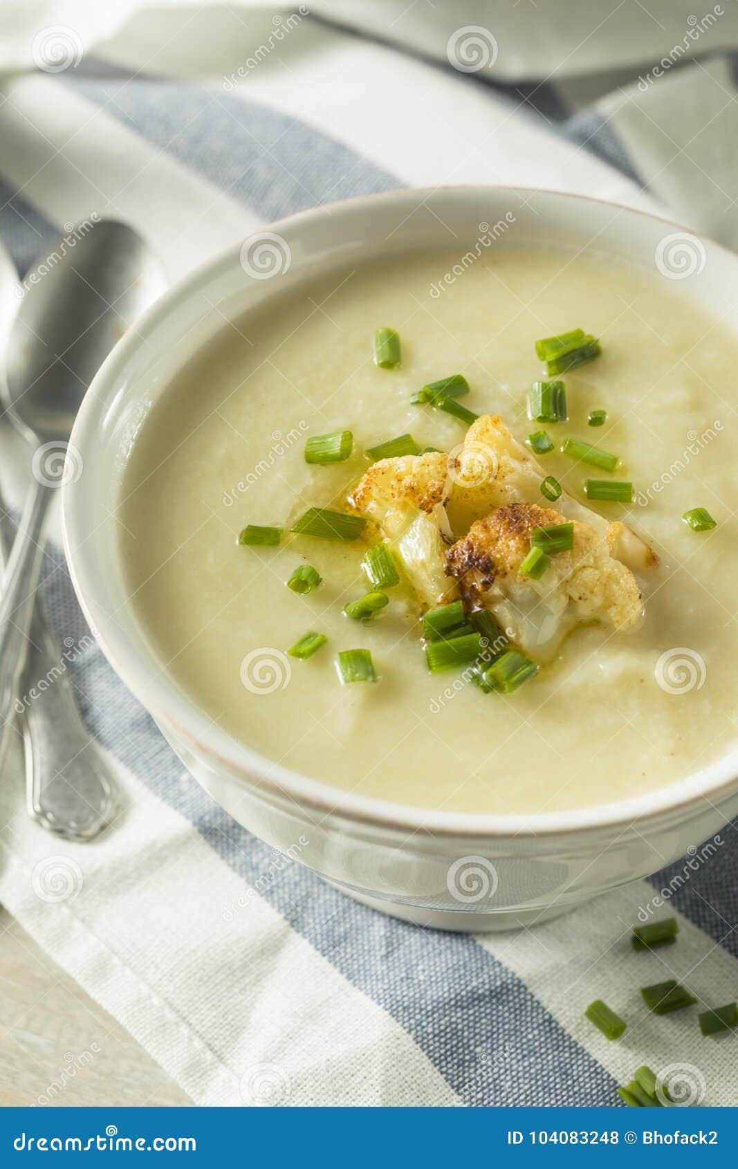 Healthy Homemade Cauliflower Soup Stock Photo - Image of dieting