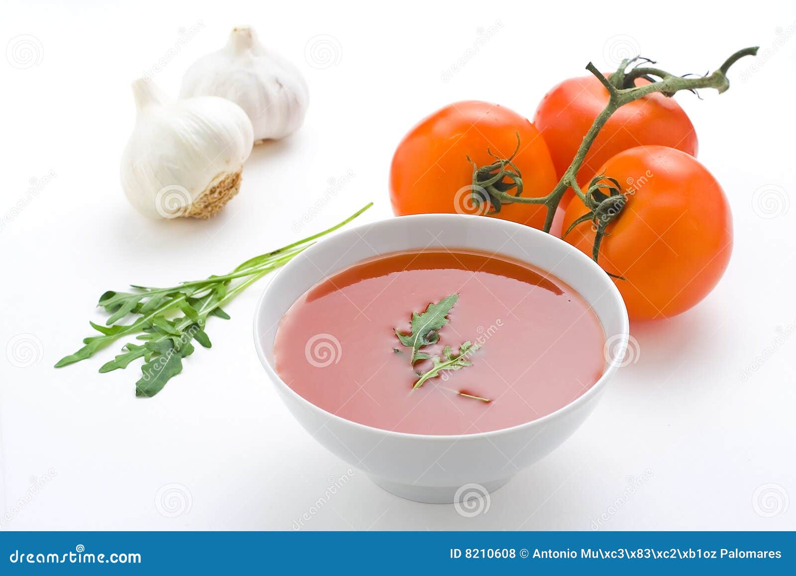 Healthy Homemade Tomato Soup and Vegetables Stock Photo - Image of