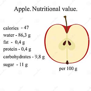 Healthy Lifestyle an Apple Nutritional Value Stock Vector Illustration Of Isolated Breakfast Healthy Lifestyle an Apple Nutritional Value Stock Vector Illustration Of Isolated Breakfast
