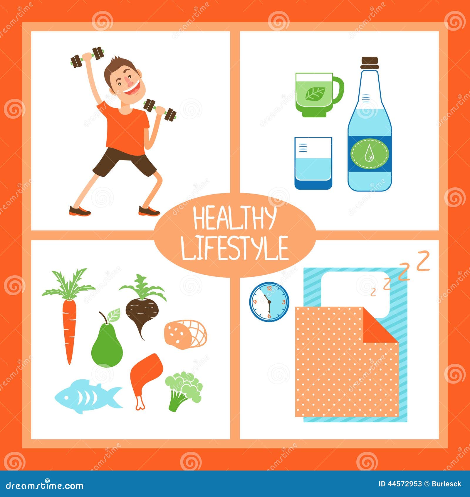 Healthy Lifestyle Illustration Stock Vector Illustration ... Healthy Lifestyle Il