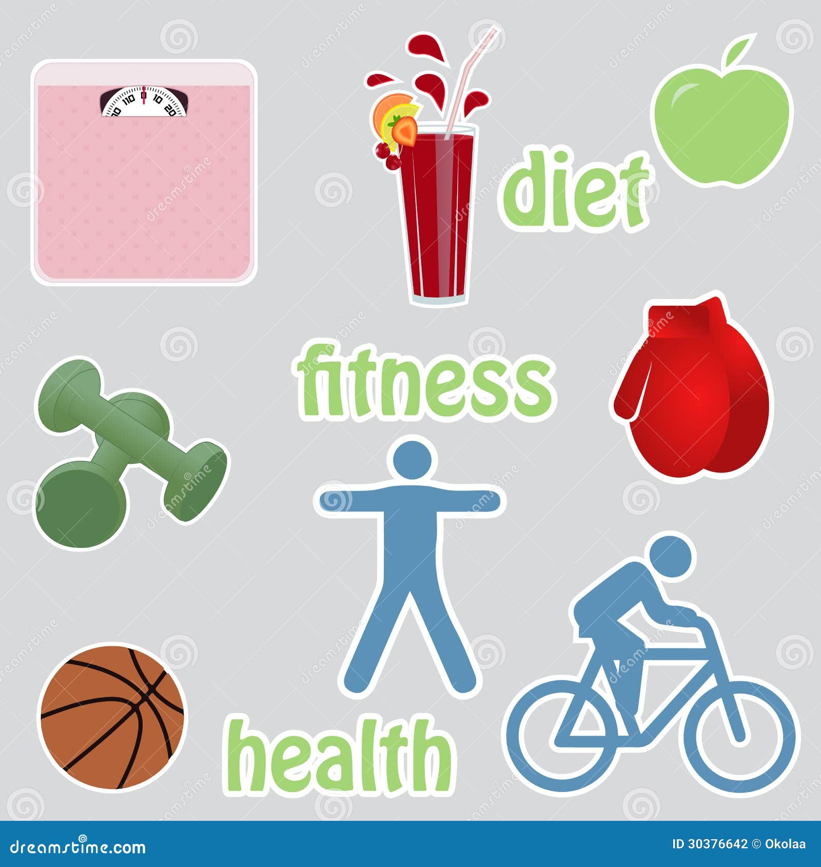 Healthy Living Stikers Stock Photography  Image: 30376642