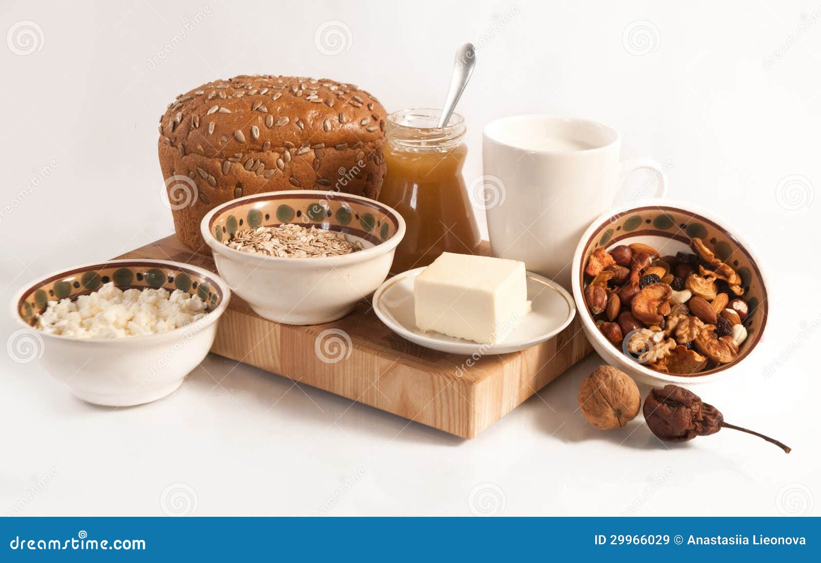 Healthy Meal with Bread , Cereals Stock Image Image of dinner