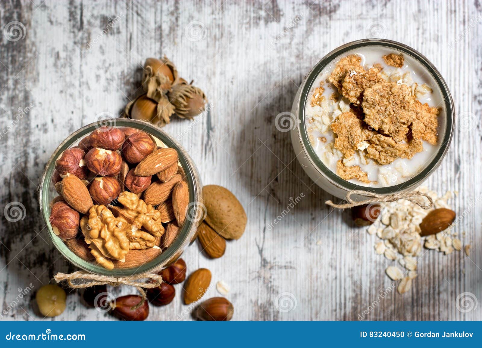 Healthy Meal Breakfast Full of Vitamins and Minerals Stock Photo