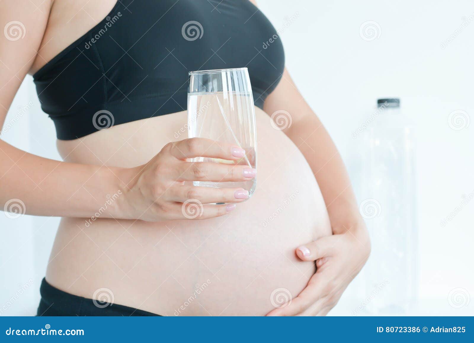 Pregnant Woman Belly Holding a Glass of Water Suggesting Importance To  Hydrate during Pregnancy Stock Photo - Image of standing, hand: 210495202