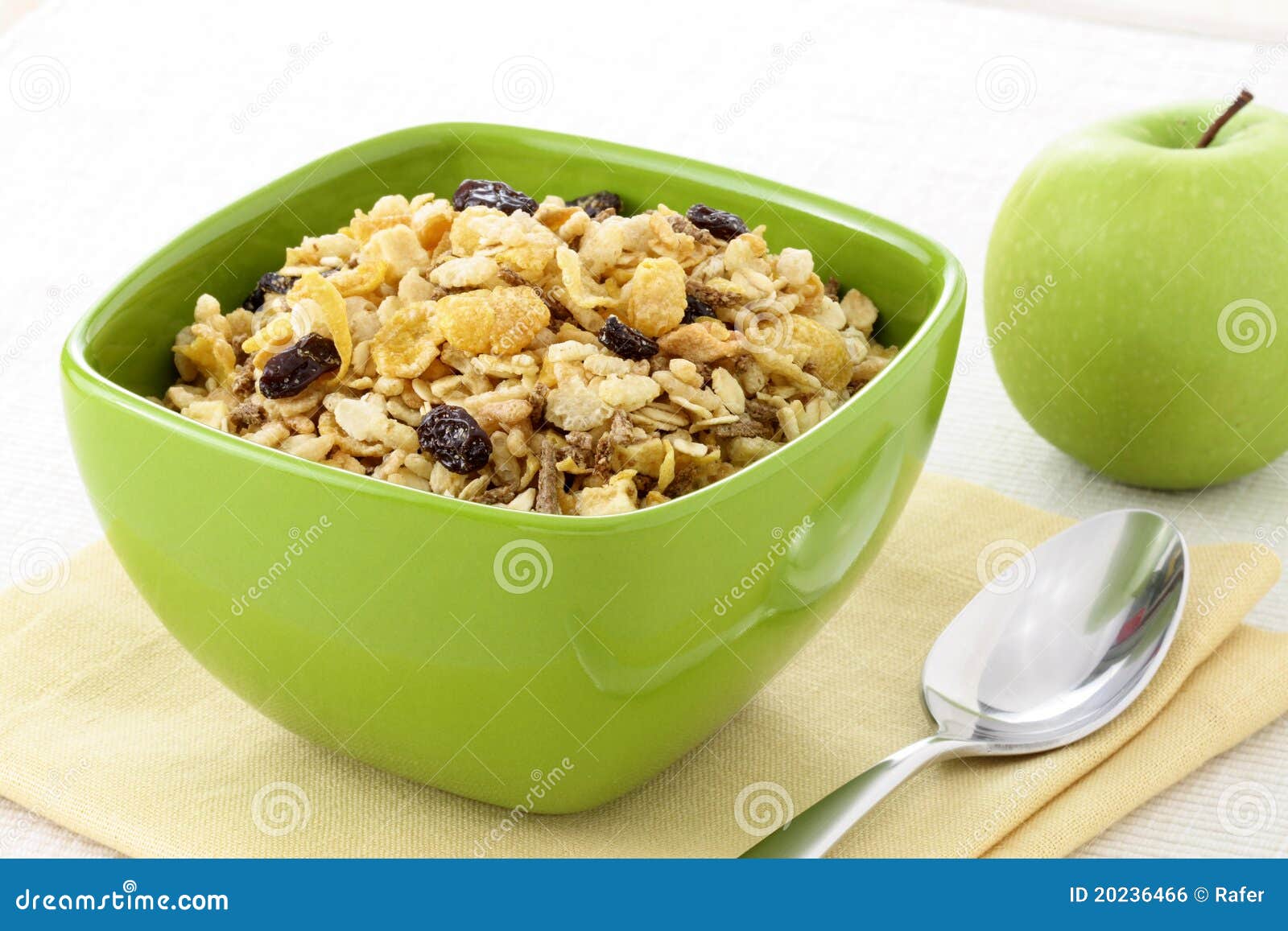 Healthy muesli breakfast stock photo. Image of food, corn 20236466