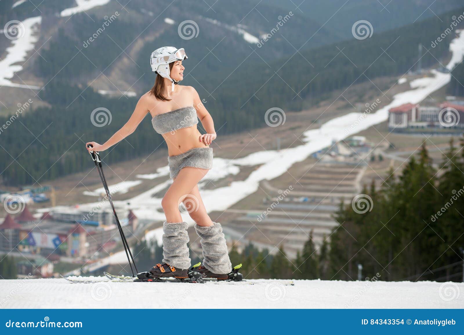 Naked Cross Country Skiiers