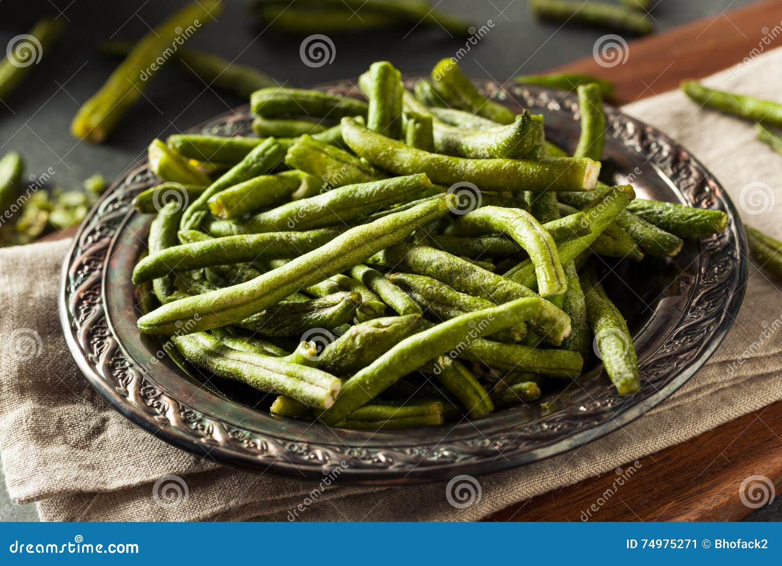 Healthy Nutritious Dehydrated Green Bean Chips Stock Image Image of