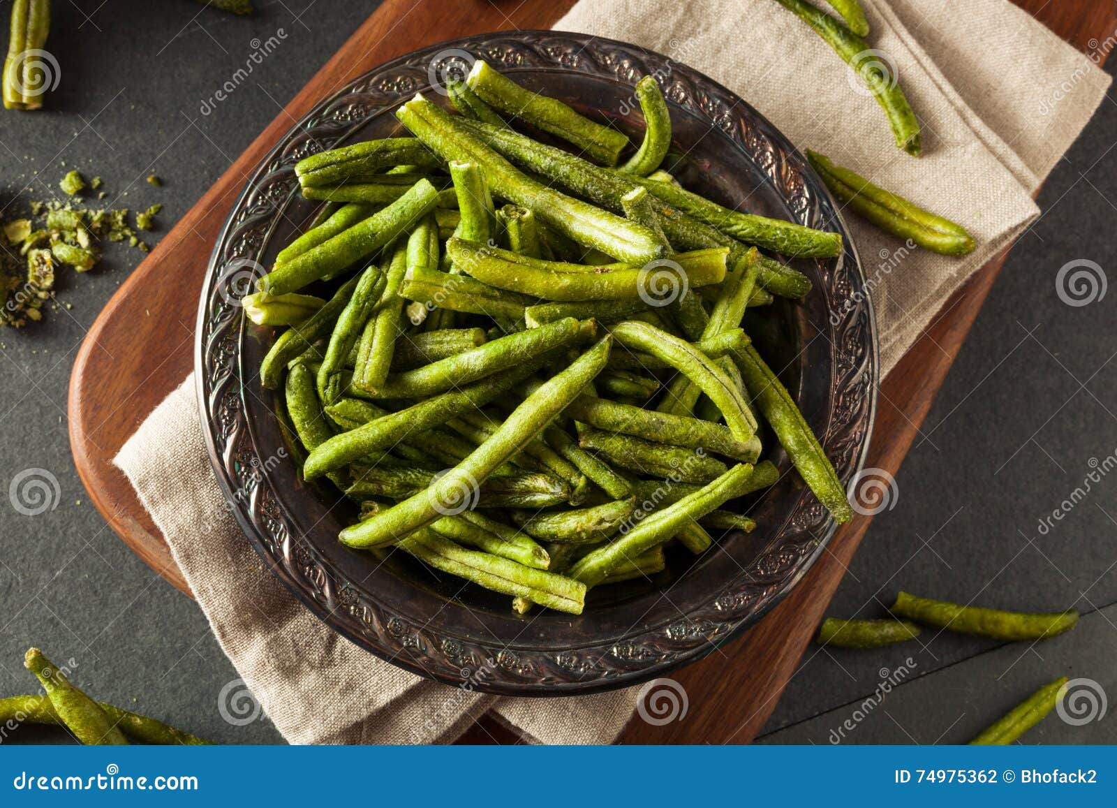Healthy Nutritious Dehydrated Green Bean Chips Stock Photo Image of