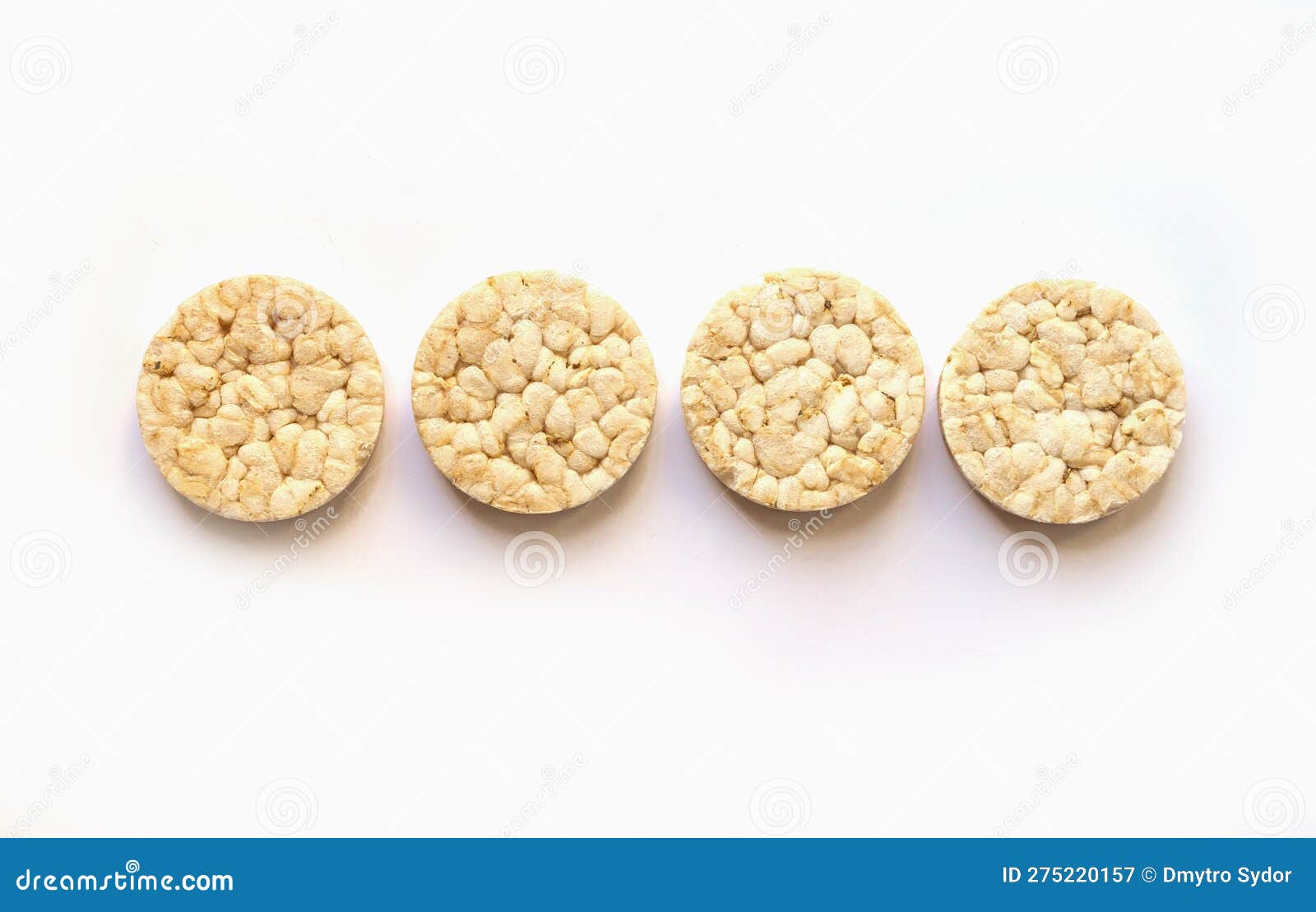 Healthy Puffed Rice Cakes Isolated on White Stock Image Image of