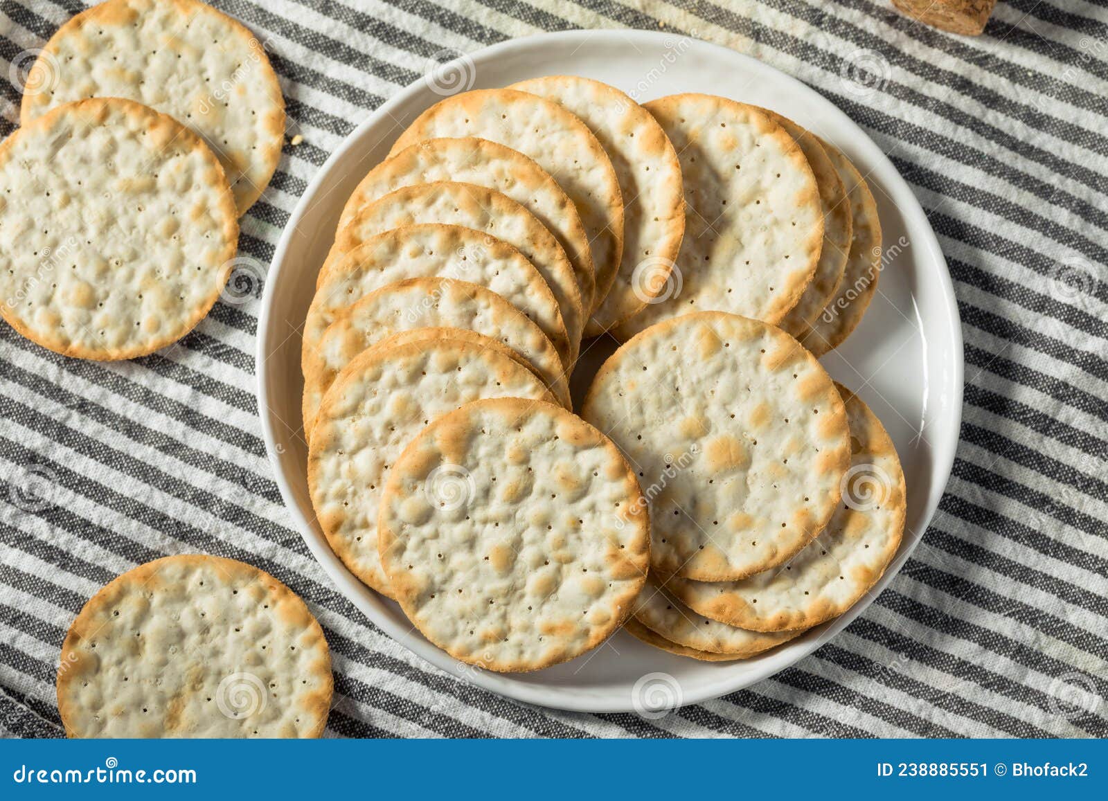 Healthy Round Table Water Crackers Stock Image Image of organic