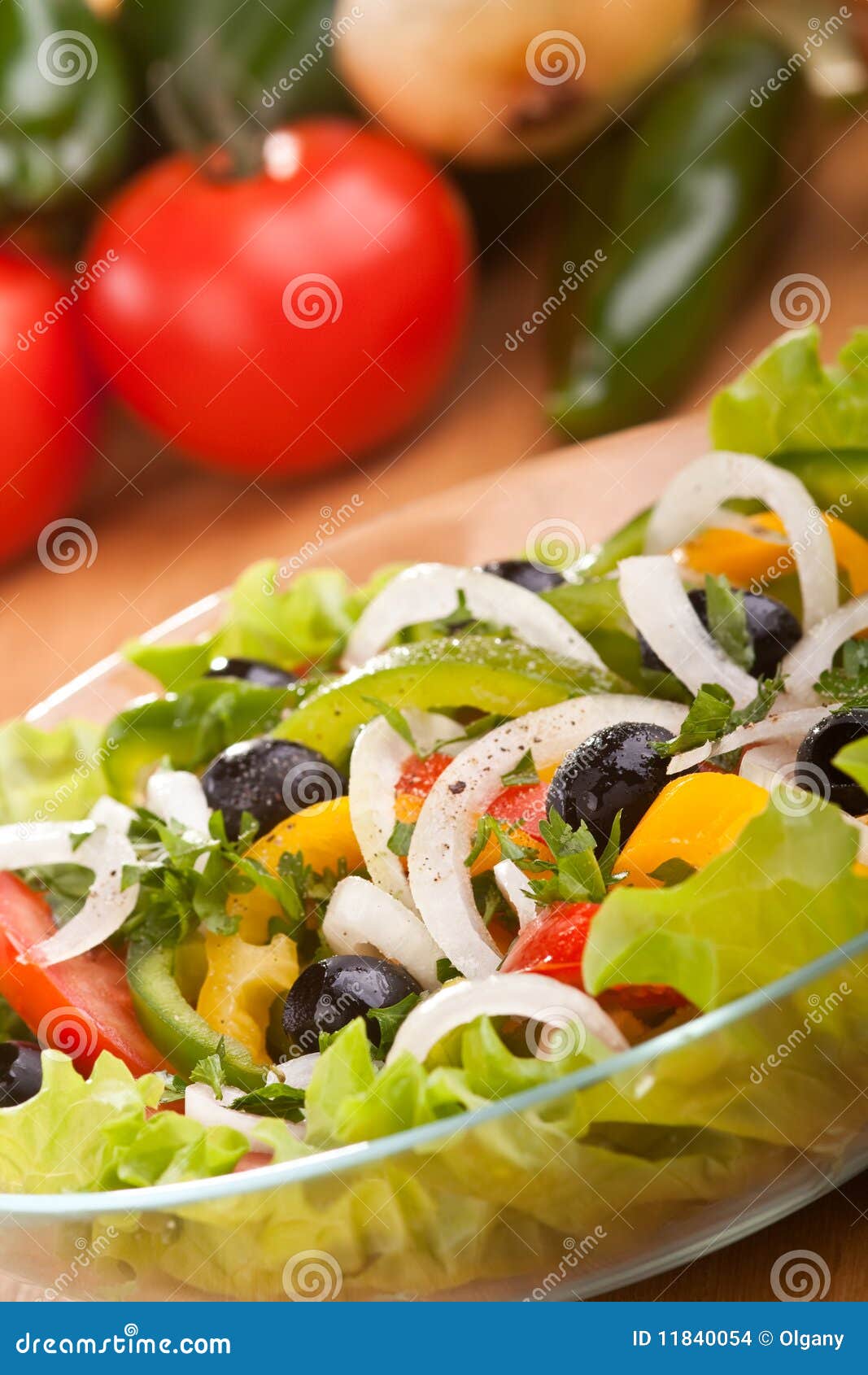 Healthy Salad with Black Olives Stock Photo Image of colorful, snack