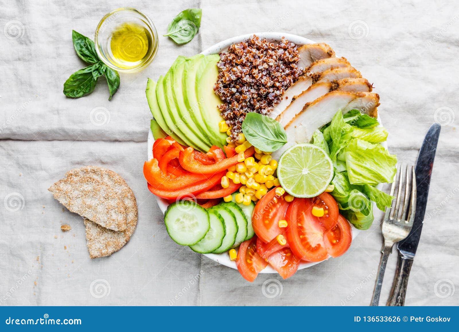 Healthy salad bowl stock photo. Image of menu, natural - 136533626
