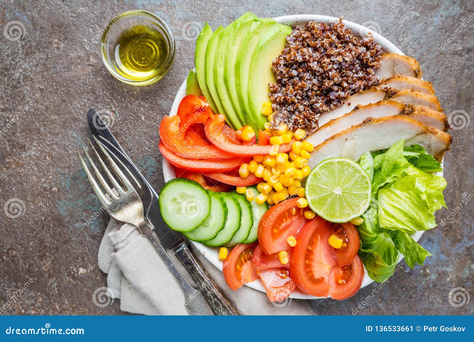 Healthy salad bowl stock image. Image of dieting, eating - 136533661