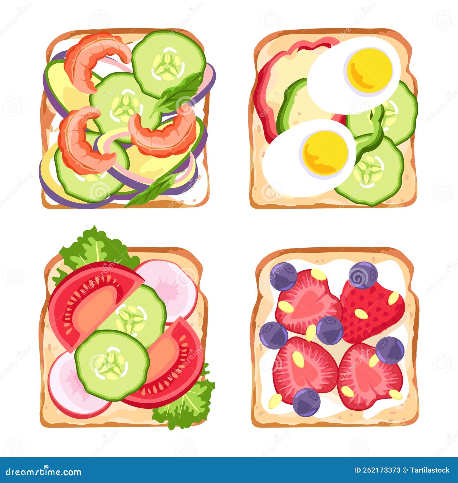 https://thumbs.dreamstime.com/z/healthy-sandwiches-set-top-view-illustration-meal-isolated-breakfast-lunch-tasty-vector-nutrition-sandwich-snack-262173373.jpg