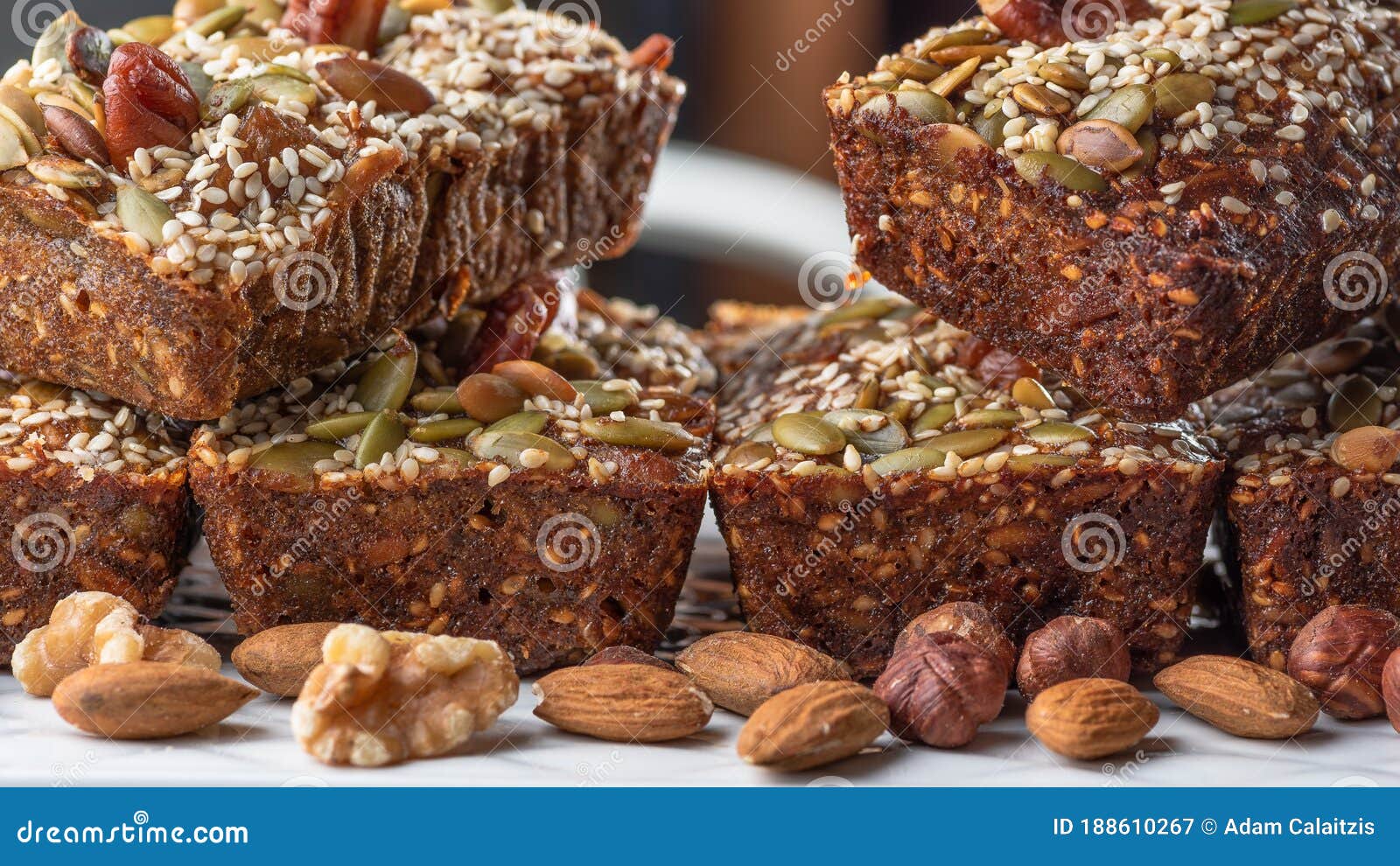 A seeded nut health bar stock image. Image of grain 188610267