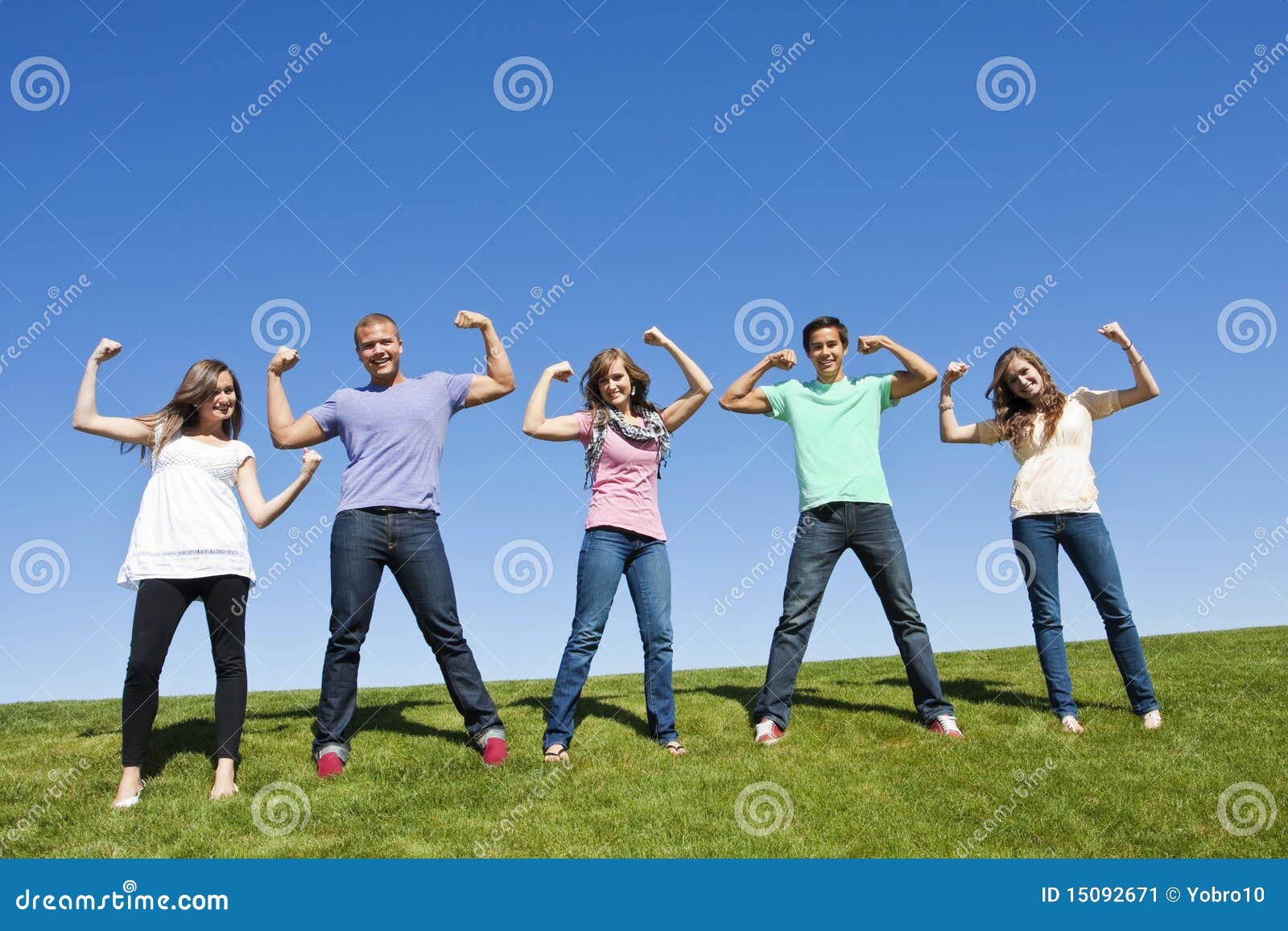 healthy and strong young adults