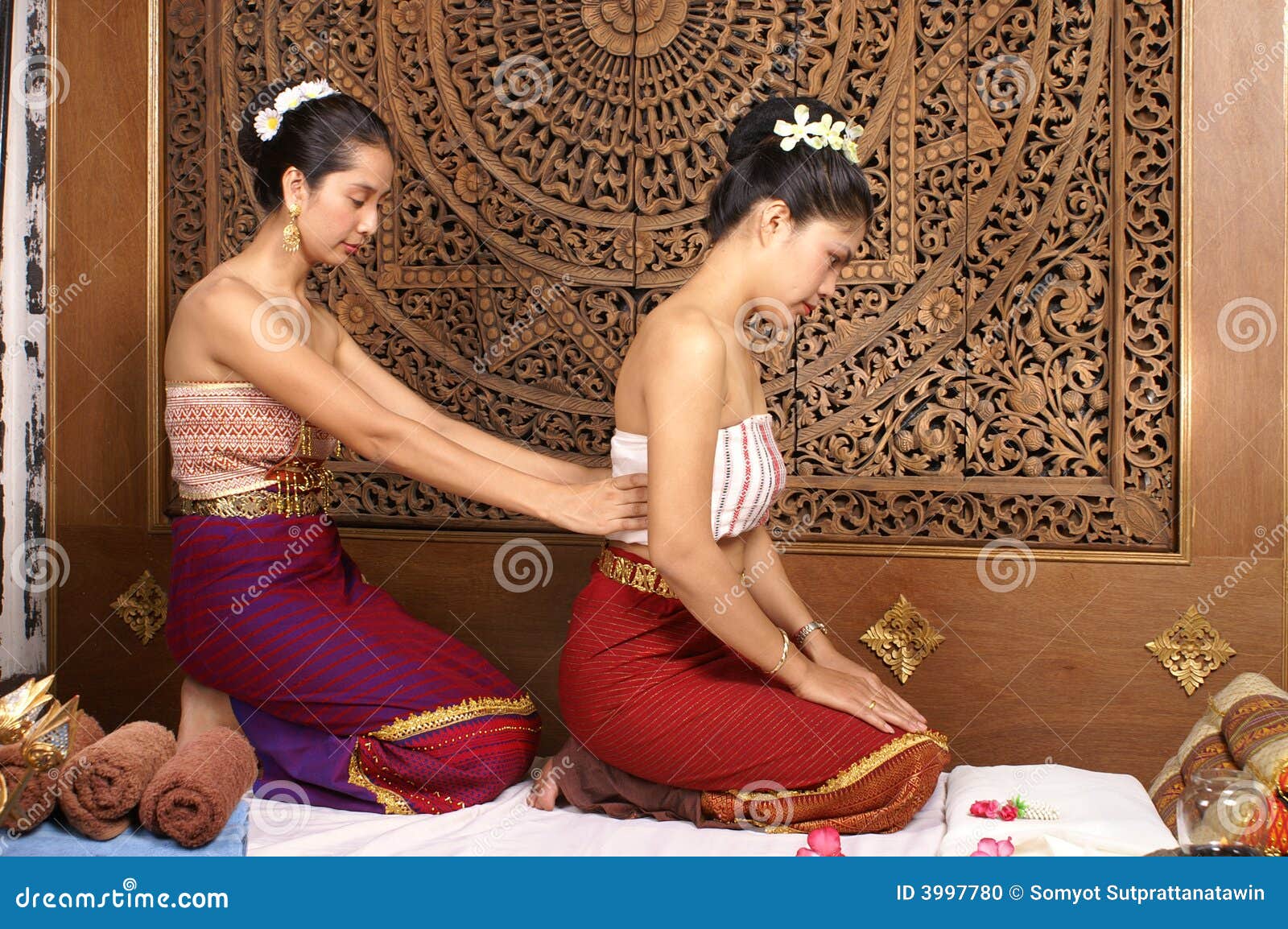 Healthy Thai Massage stock photo. Image of relaxation 3997780