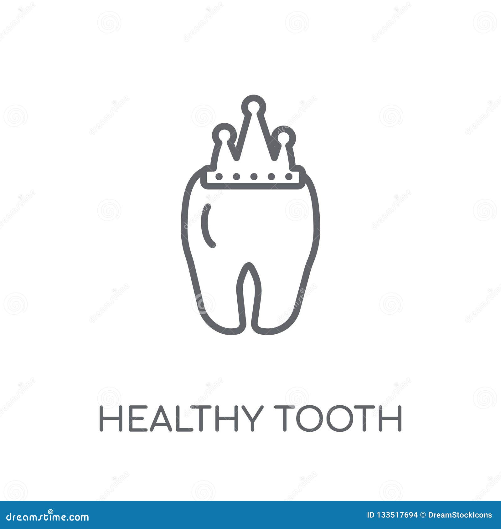 Healthy Tooth Linear Icon Modern Outline Healthy Tooth Logo Con
