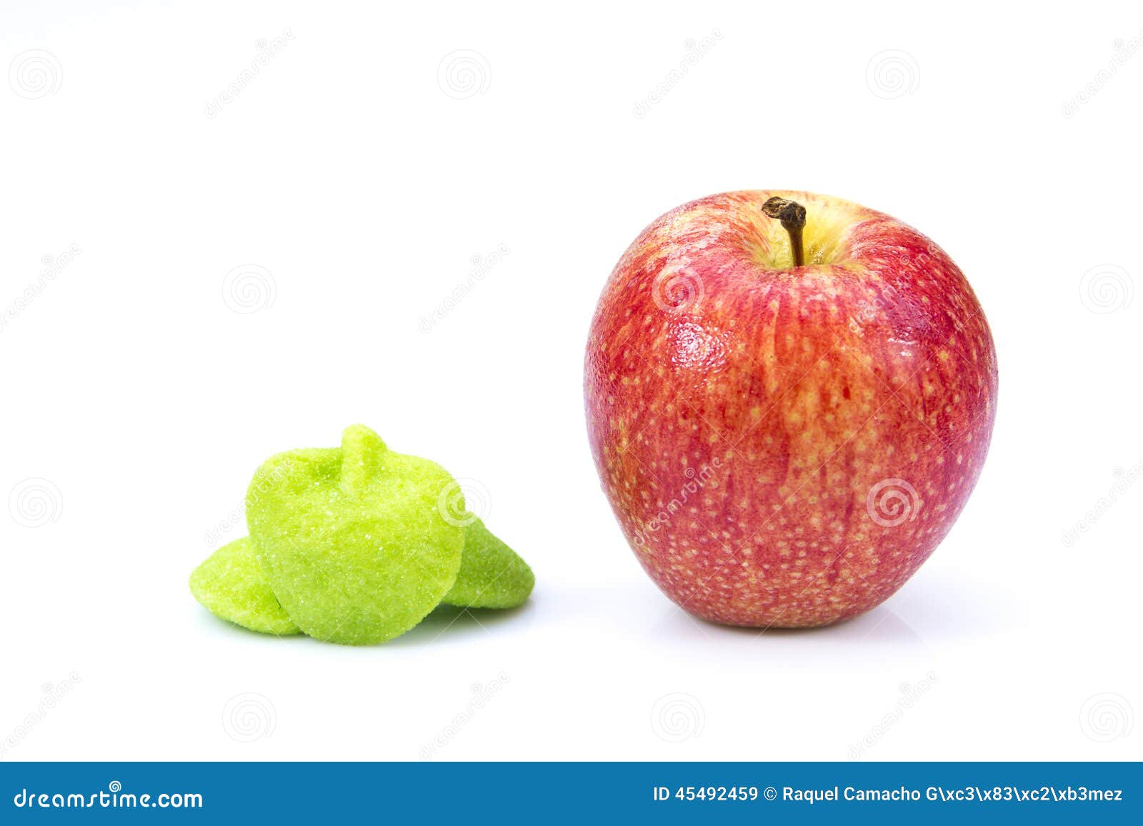 Healthy and Unhealthy Apples Stock Image - Image of people, calorie:  45492459