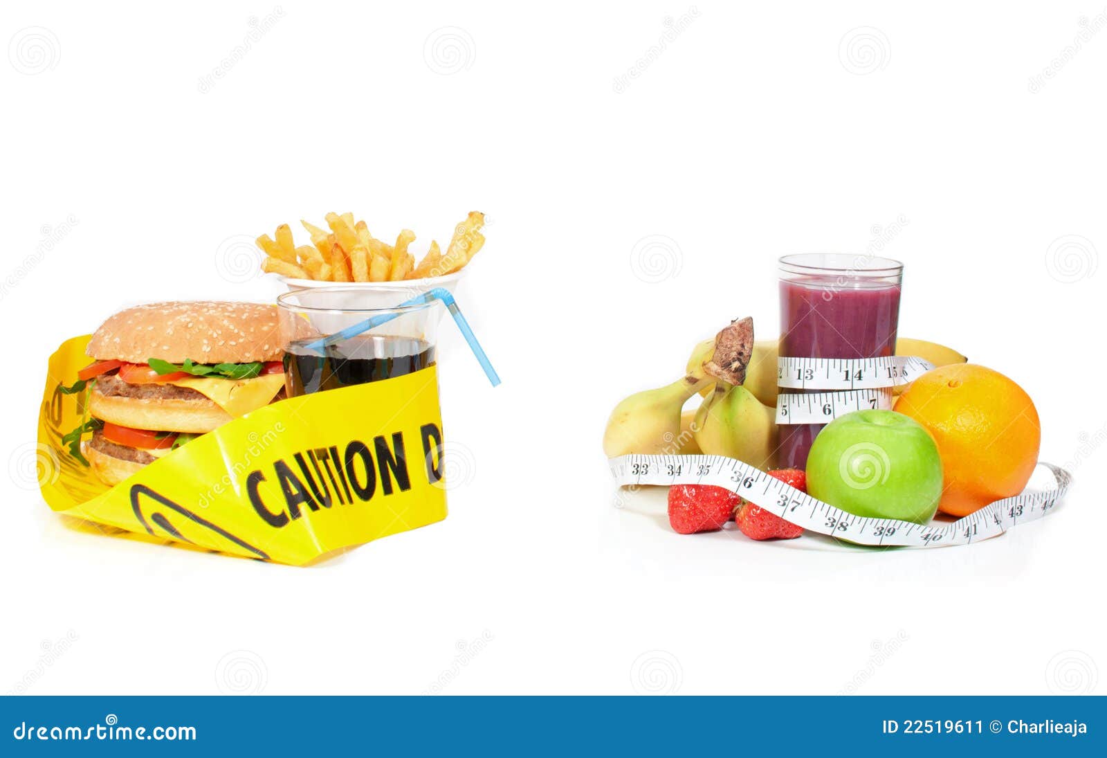 Healthy or unhealthy food stock image. Image of orange 22519611