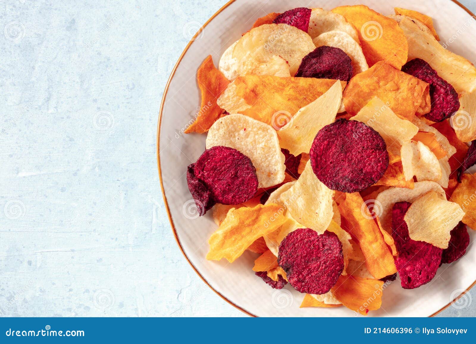 Healthy Vegetable Chips, Closeup, Top Shot Stock Photo Image of fall, veggie 214606396