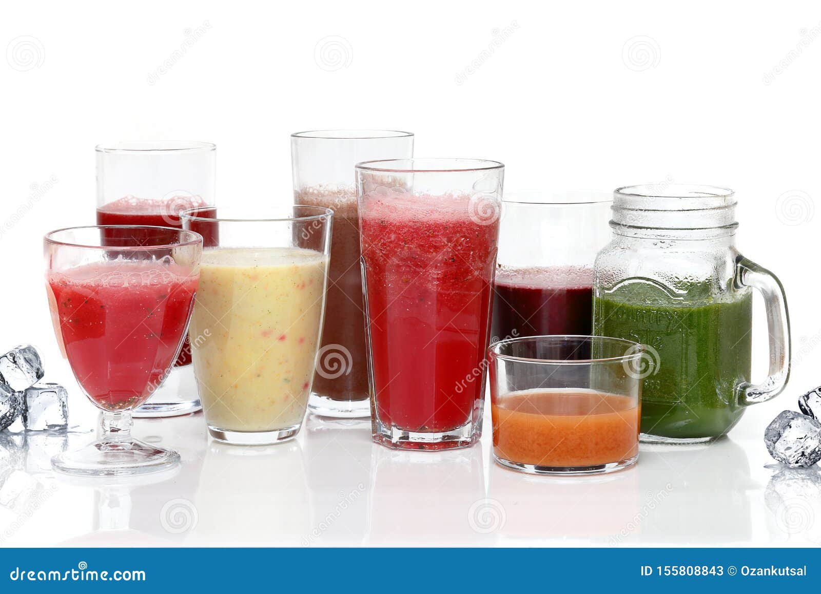 Healthy Vegetable and Fruit Drinks Stock Image Image of fruits