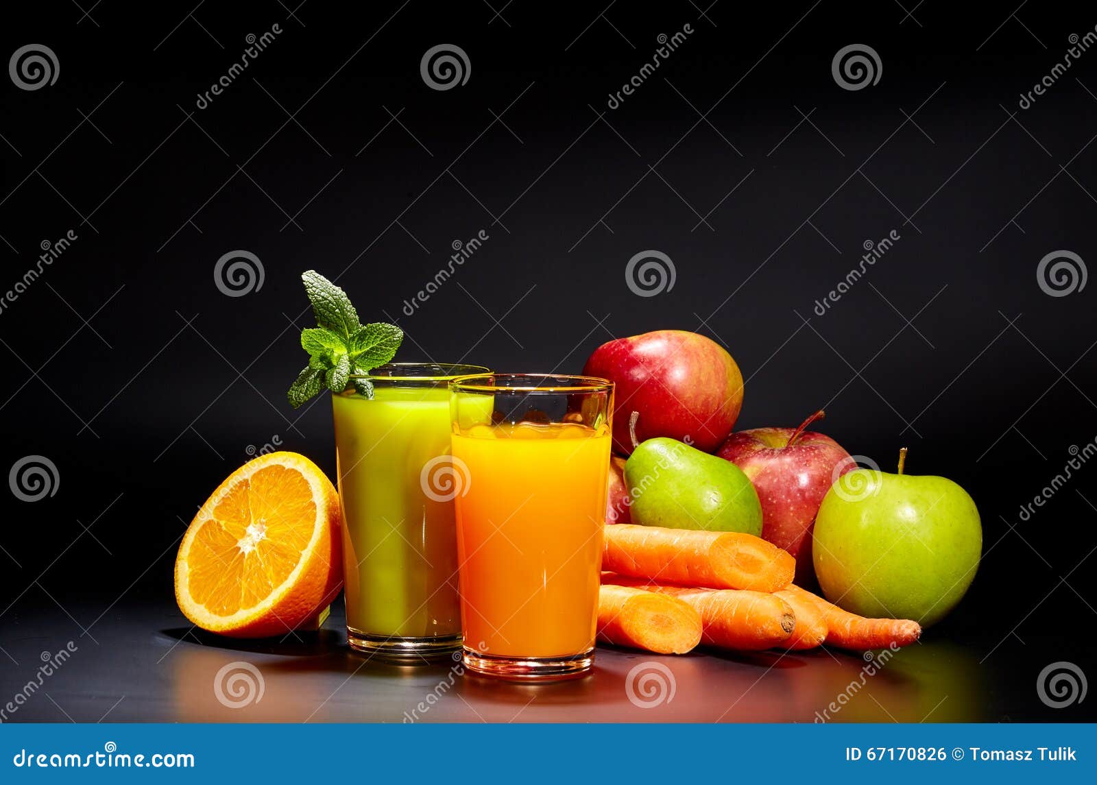 Healthy Vegetable Juices for Refreshment Stock Photo Image of orange