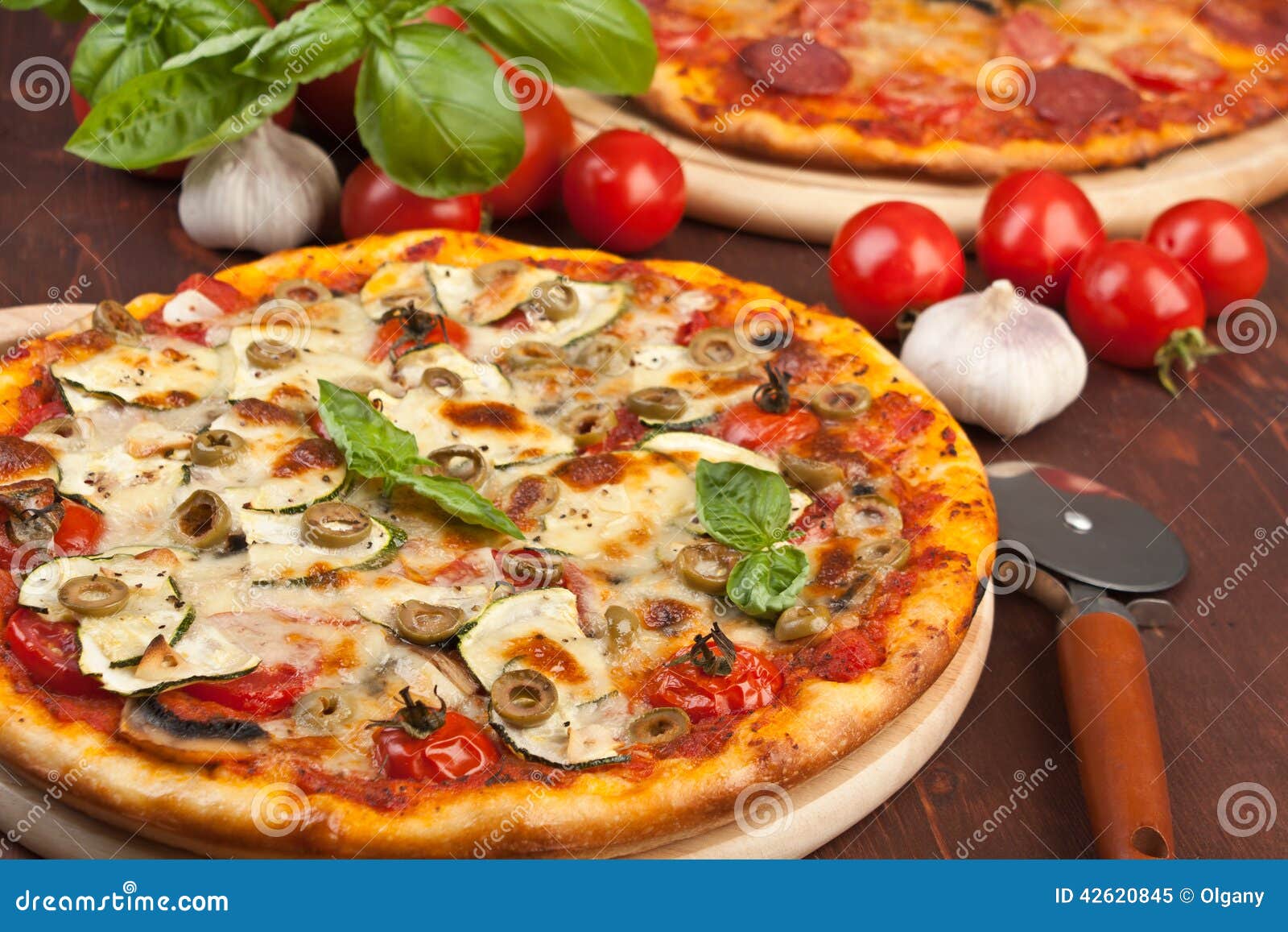 Mushroom Pizza, Pizza With Addition Of Edible Forest Mushrooms Porcini