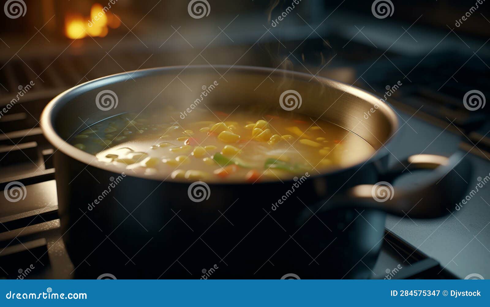 Healthy Vegetable Stew Cooked on Stove Top for Lunch Meal Generated by