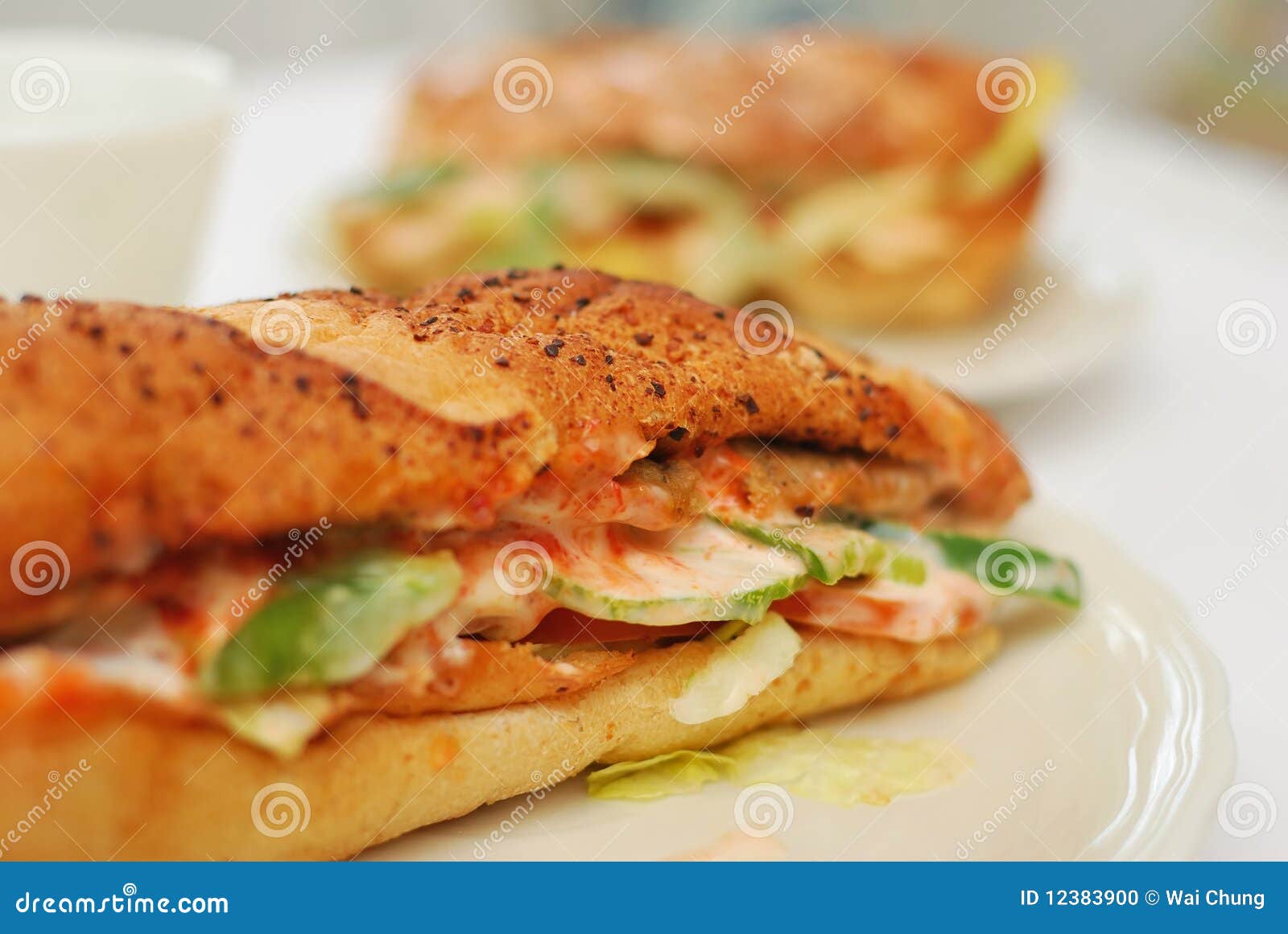 Healthy Vegetarian Sandwich Stock Photo - Image of meal, picnic: 12383900