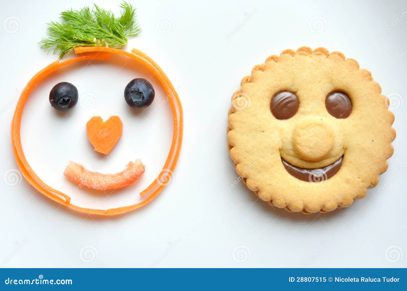 healthy versus unhealthy food concept