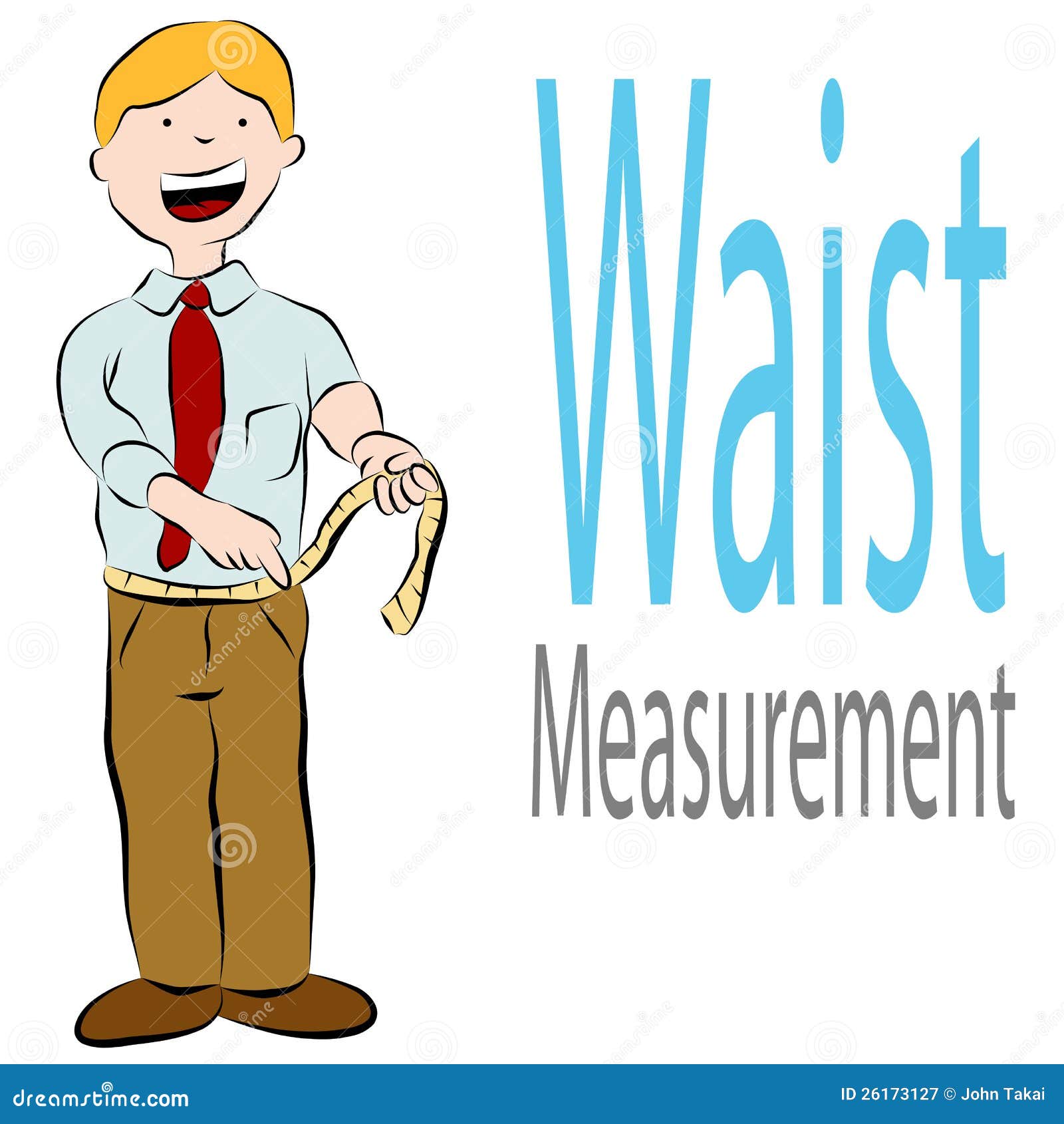Healthy Waist Measurement stock vector. Image of measuring - 26173127
