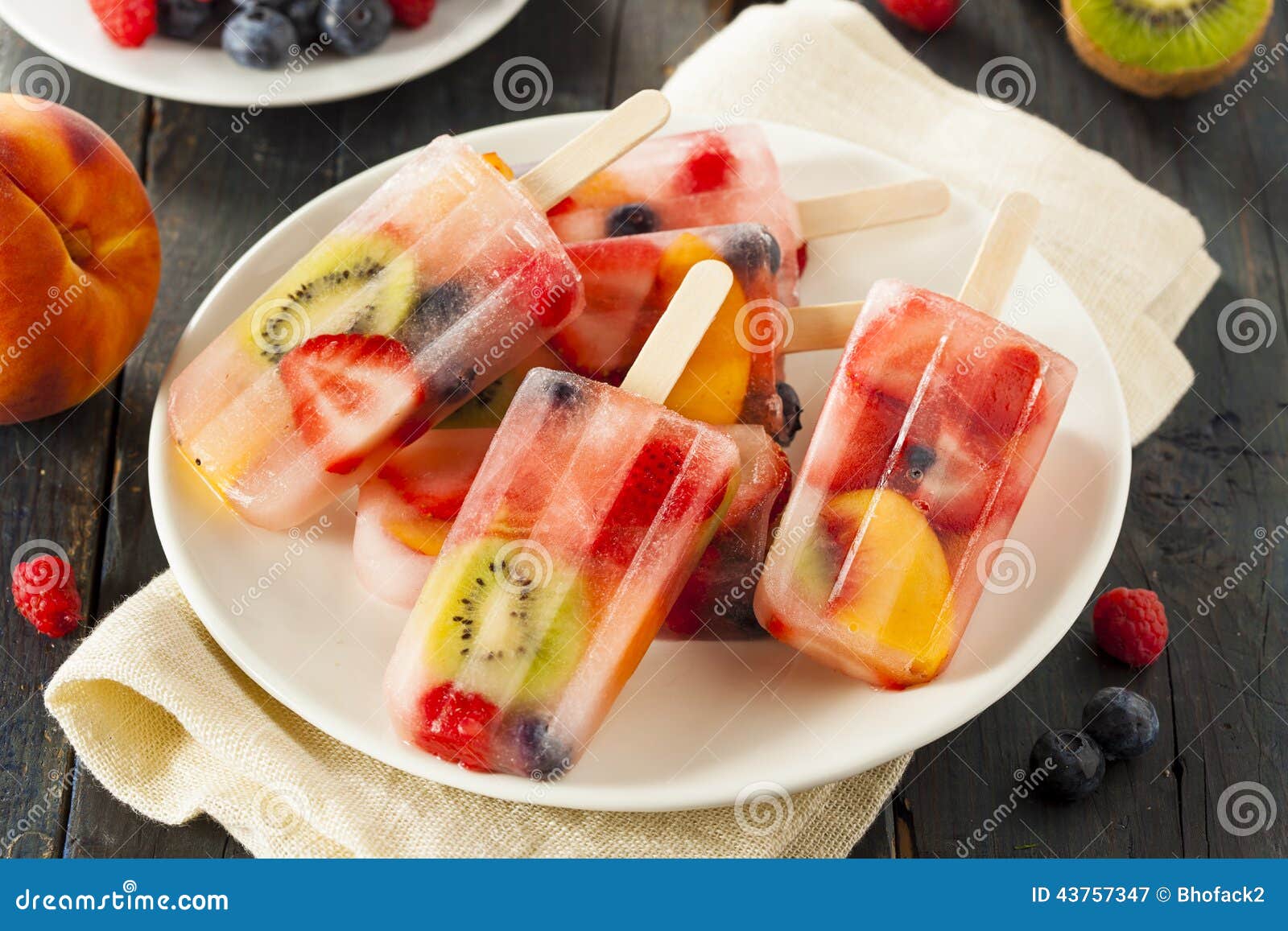 Healthy Whole Fruit Popsicles Stock Image Image of raspberry, organic 43757347
