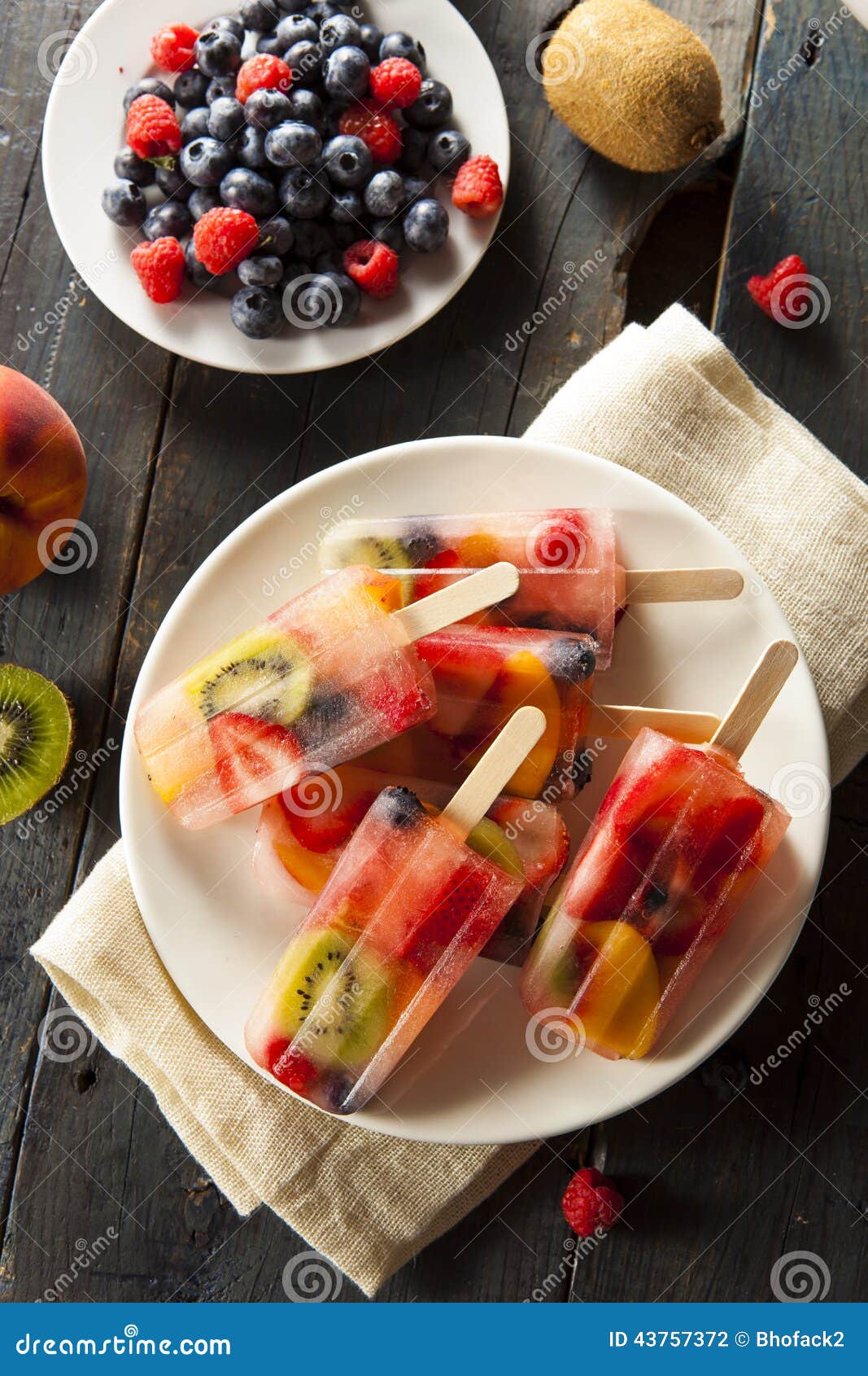 Healthy Whole Fruit Popsicles Stock Photo Image of juice, berry 43757372