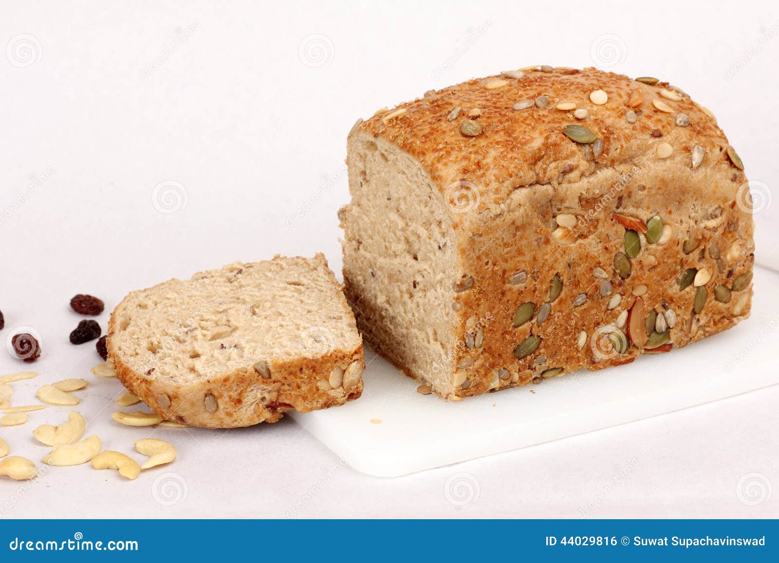 Healthy whole wheat bread stock photo. Image of loaf 44029816