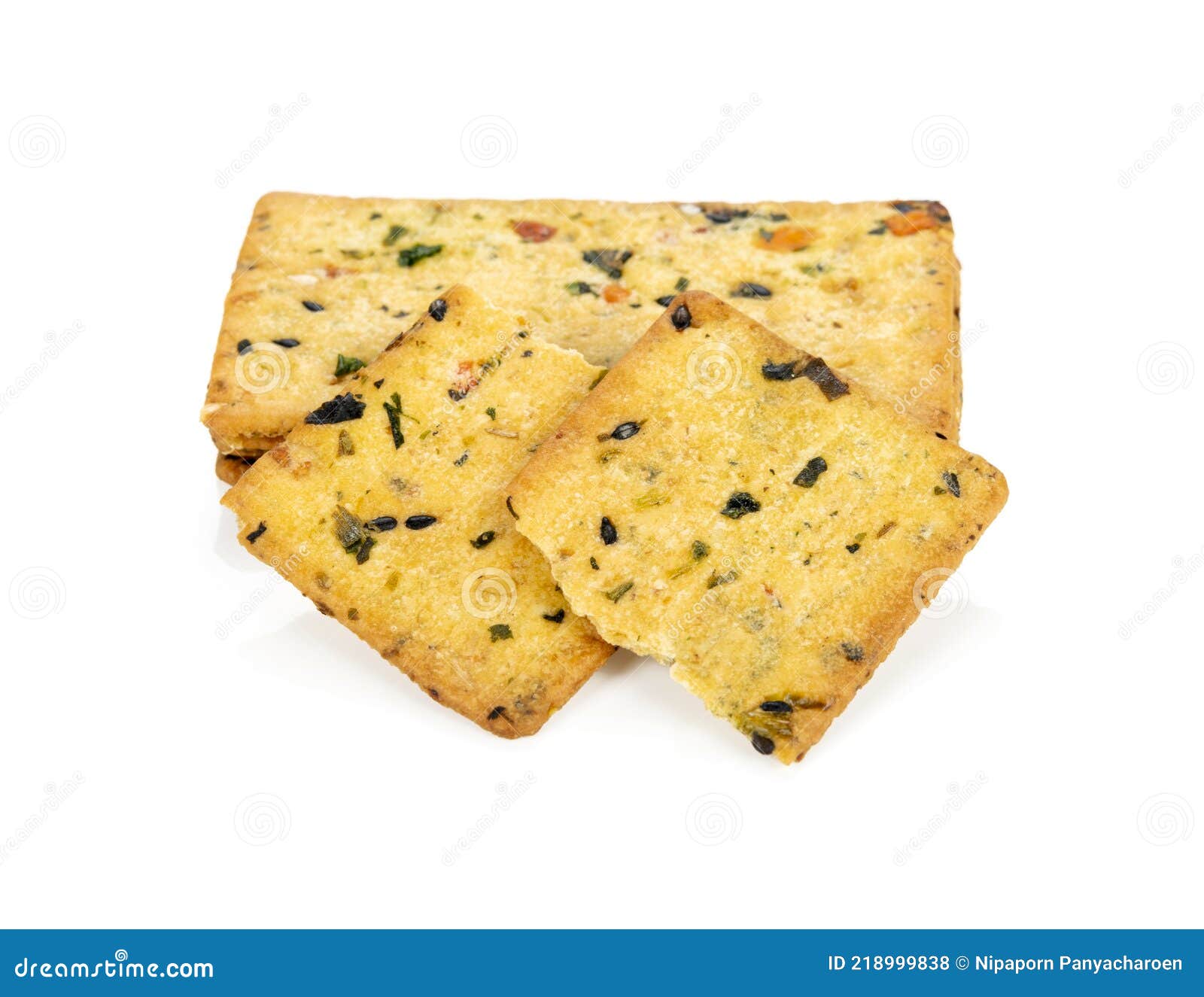 Healthy Whole Wheat Cracker on White Background Stock Photo Image of