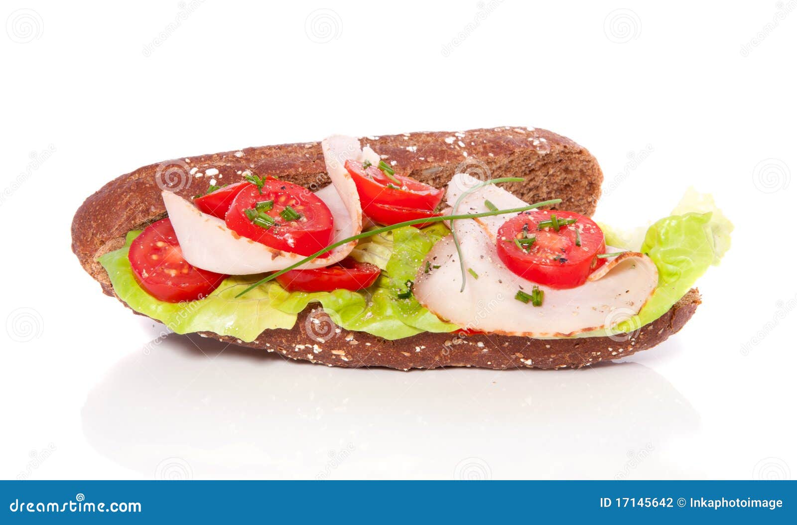 Healthy Whole-wheat Sandwich Stock Photo - Image of hungry, chive: 17145642