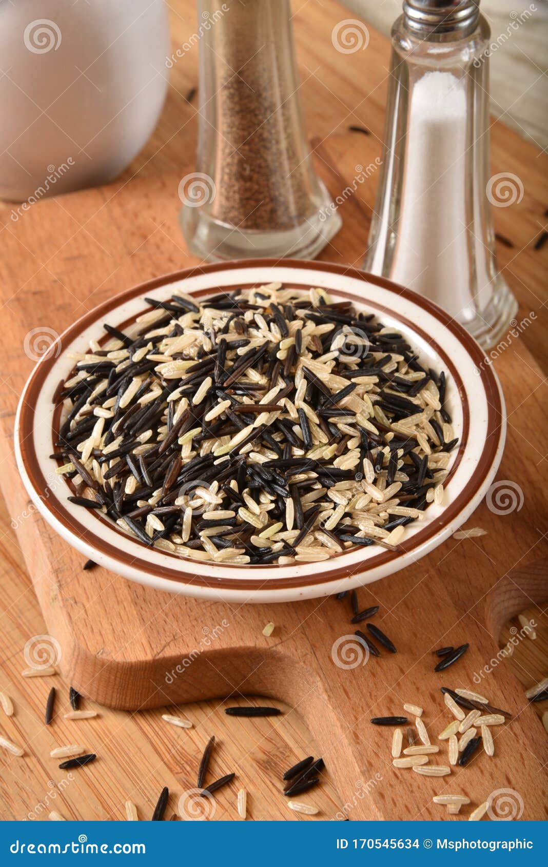 Healthy wild rice blend stock photo. Image of wooden 170545634