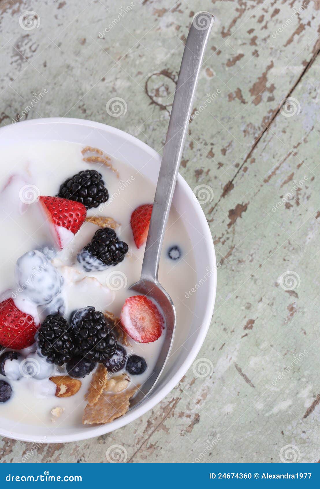 Healthy Yogurt, Berries and Cereal Stock Photo Image of healthy