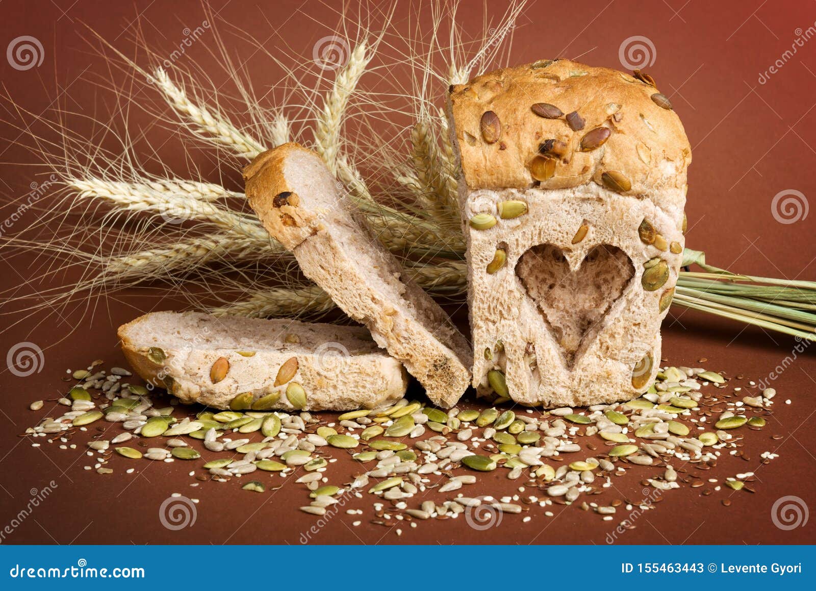 Healthy Brown bread stock image. Image of healty, baked 155463443
