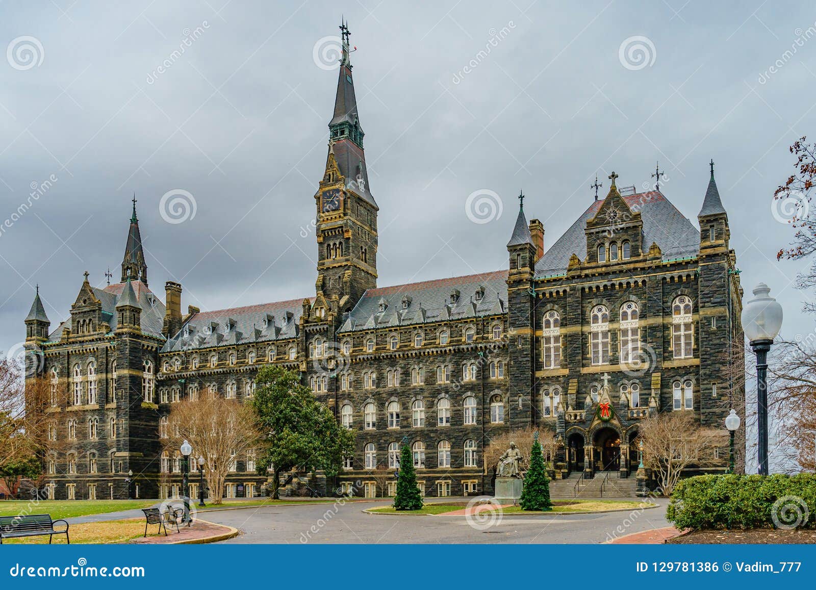 Healy Hall, at Georgetown University, in Washington, DC Stock Photo