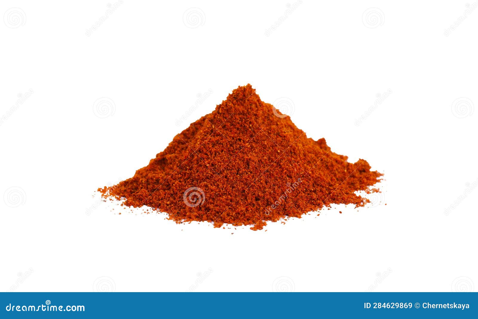 Heap of Aromatic Paprika Powder Isolated on White Stock Image Image