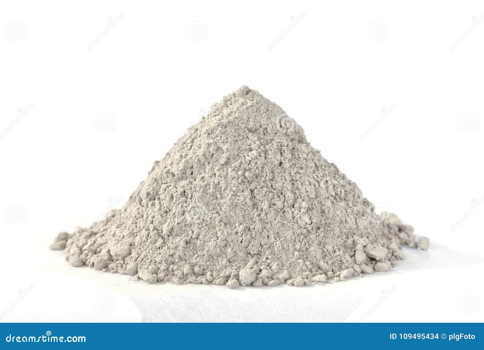 Heap of Cement Powder Intended for Industry Isolated Stock Photo