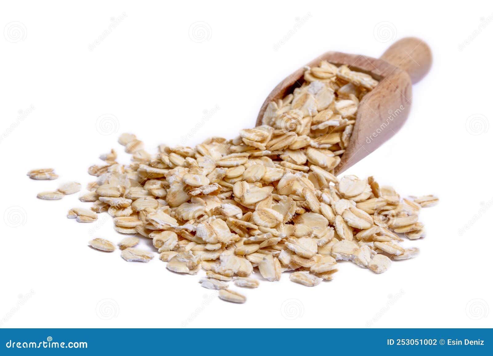 Heap of Dry Rolled Oats Isolated Stock Photo Image of closeup, seed