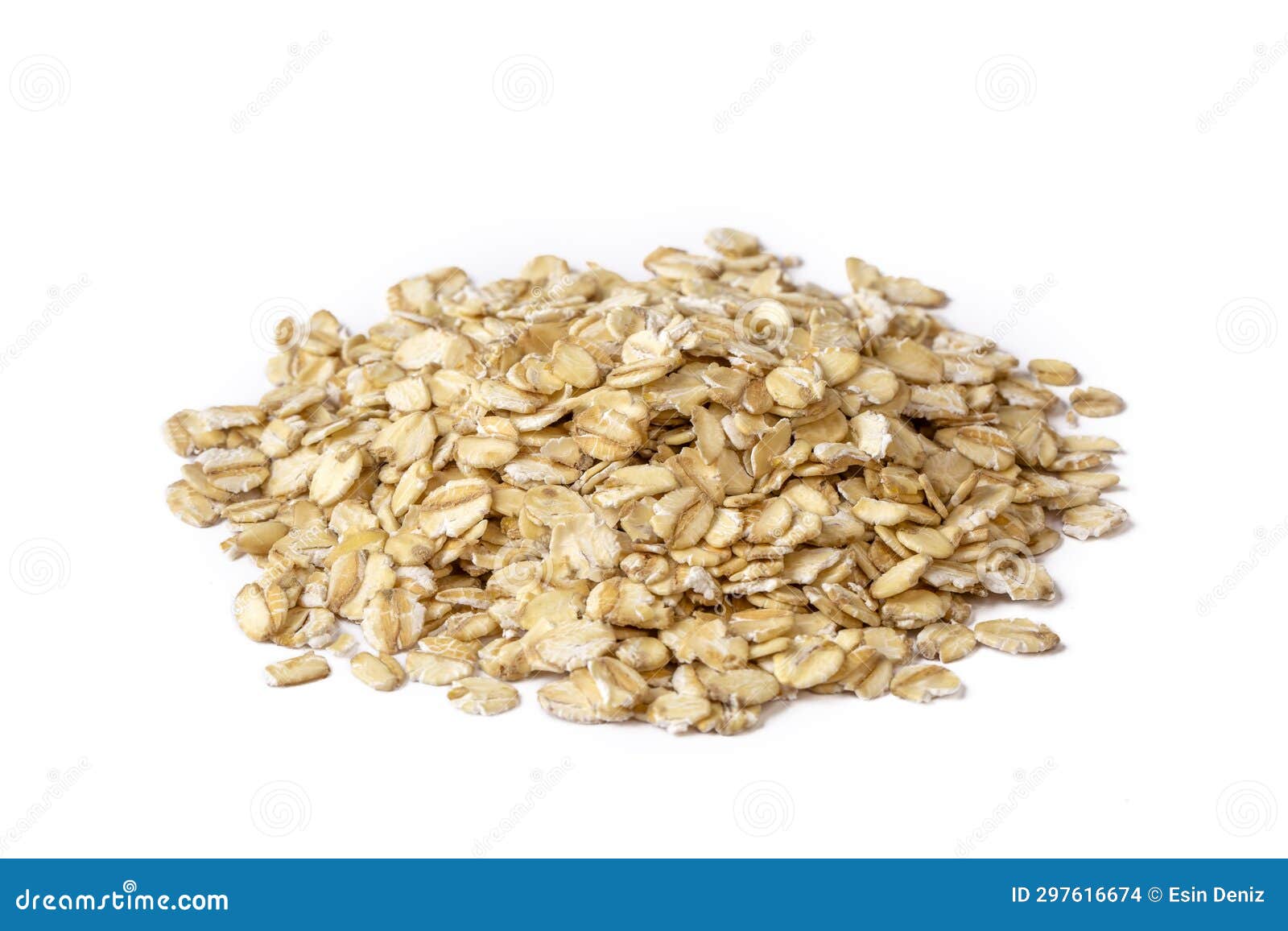 Heap of Dry Rolled Oats Isolated Stock Photo Image of breakfast