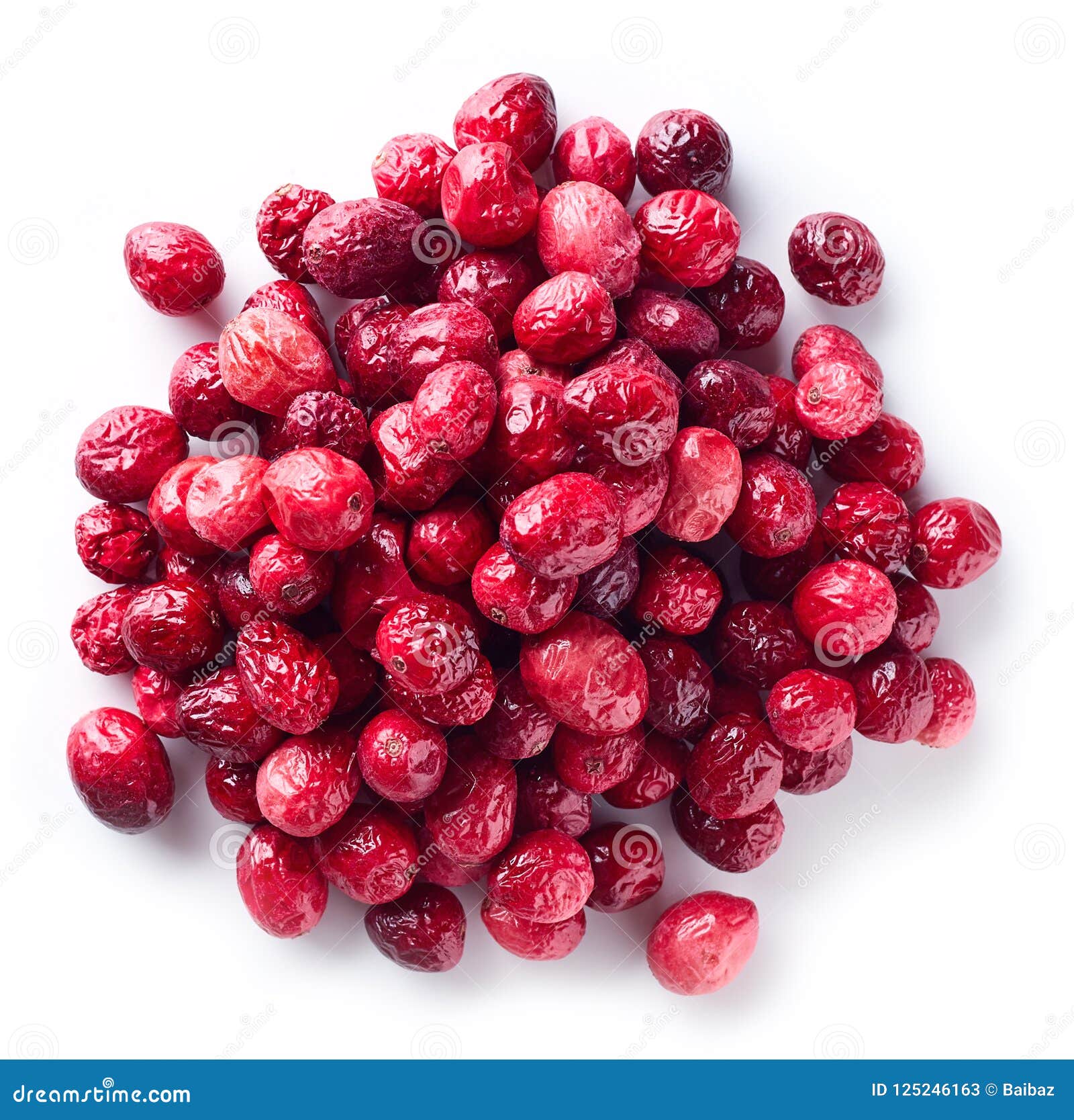 heap of freeze dried cranberries