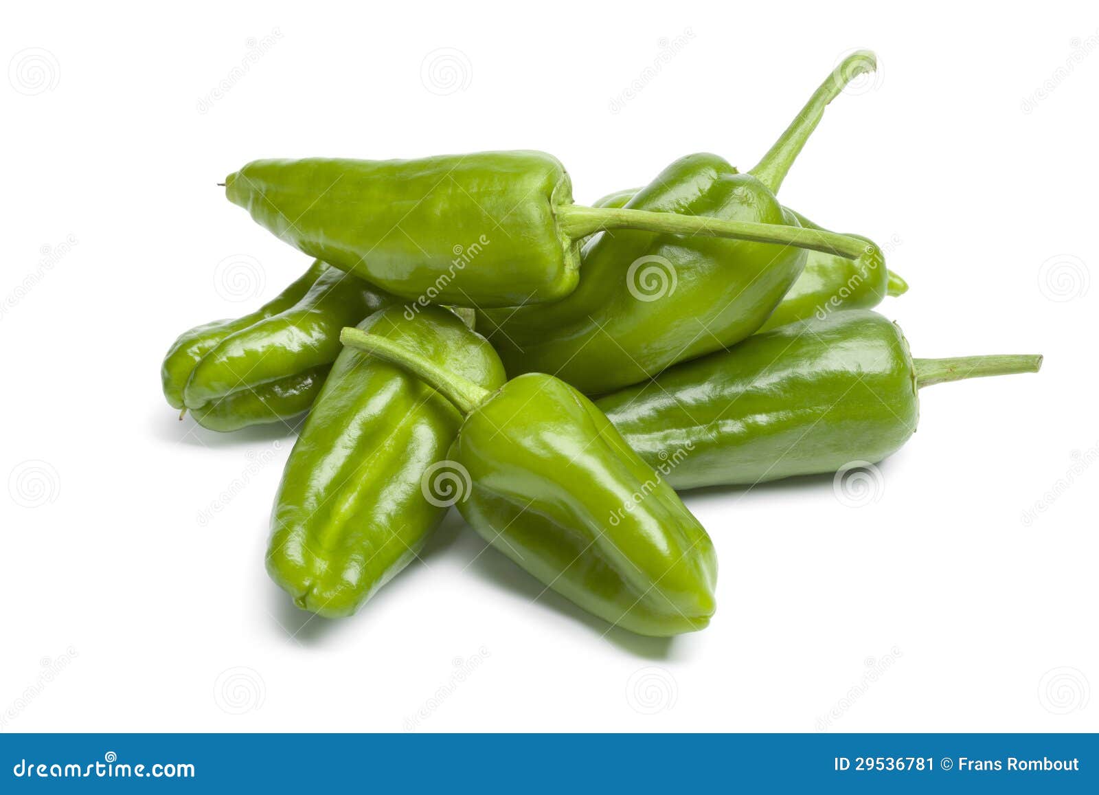 heap of fresh green pimientos de padron