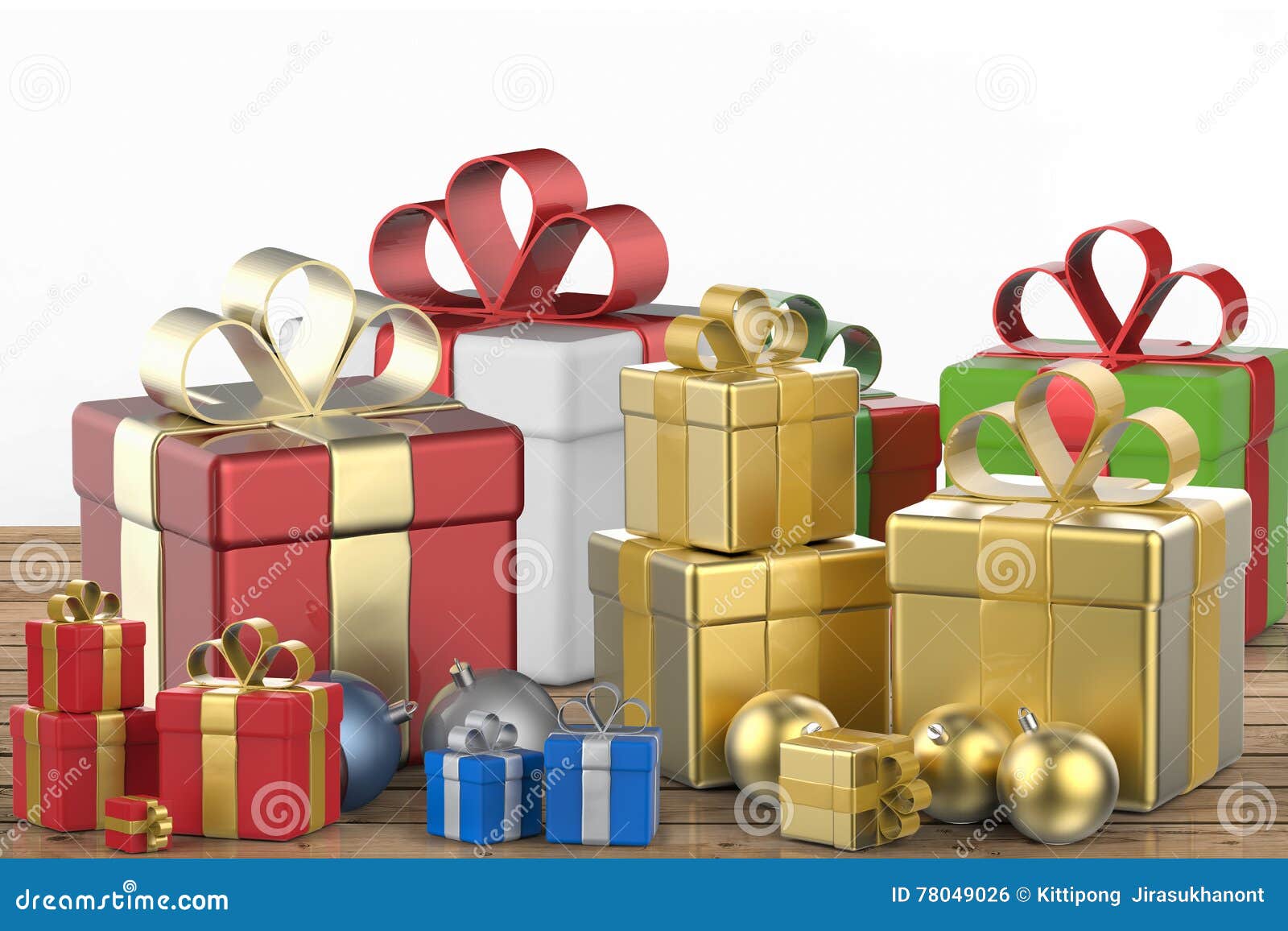 Heap of Gift Boxes and Christmas Balls Stock Photo Image of happy, paper 78049026